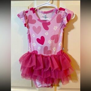 NWT Posh Peanut Tulle Skirt Bodysuit
Dress- Daisy Love-2T